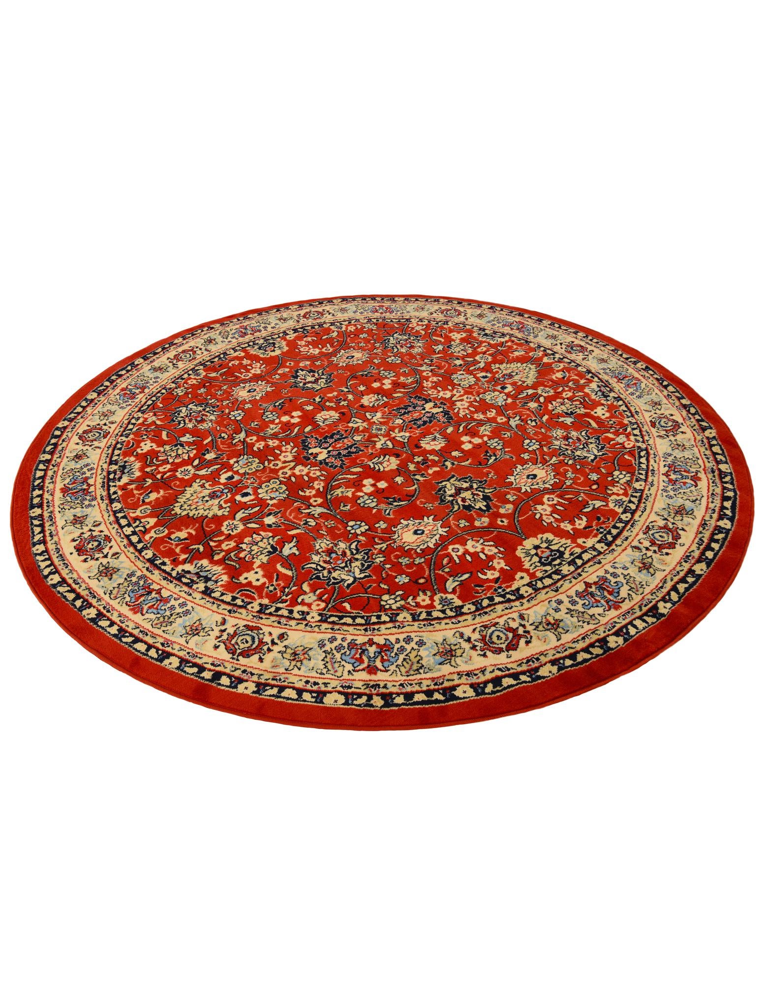 7' 10 x 7' 10 Kashan Design Round Rug