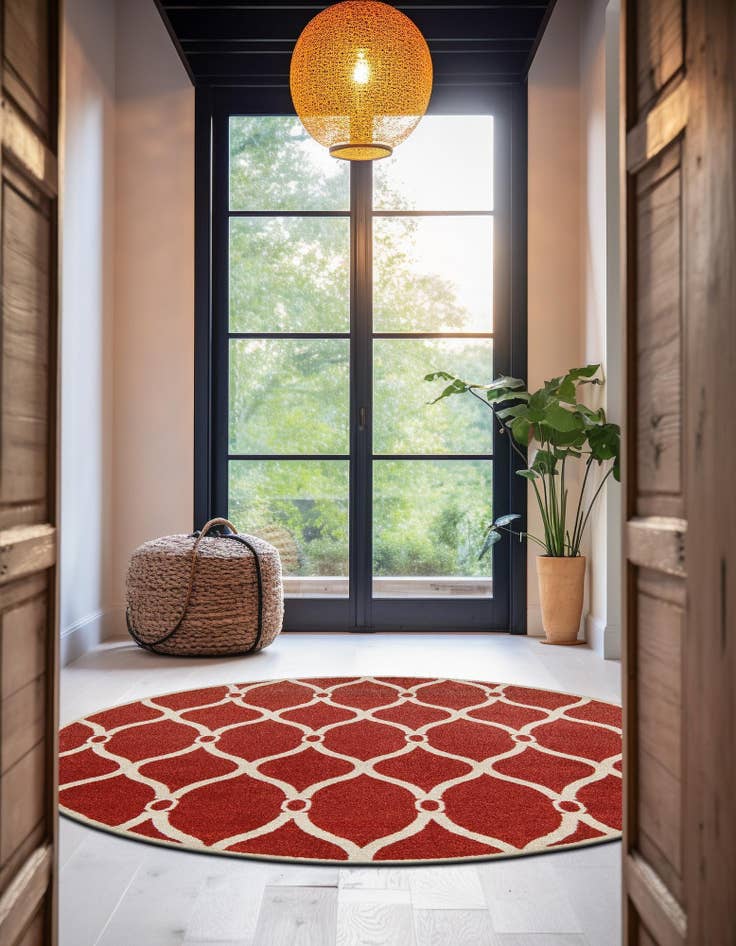 Detail image of 8' x 8' Lattice Round Rug