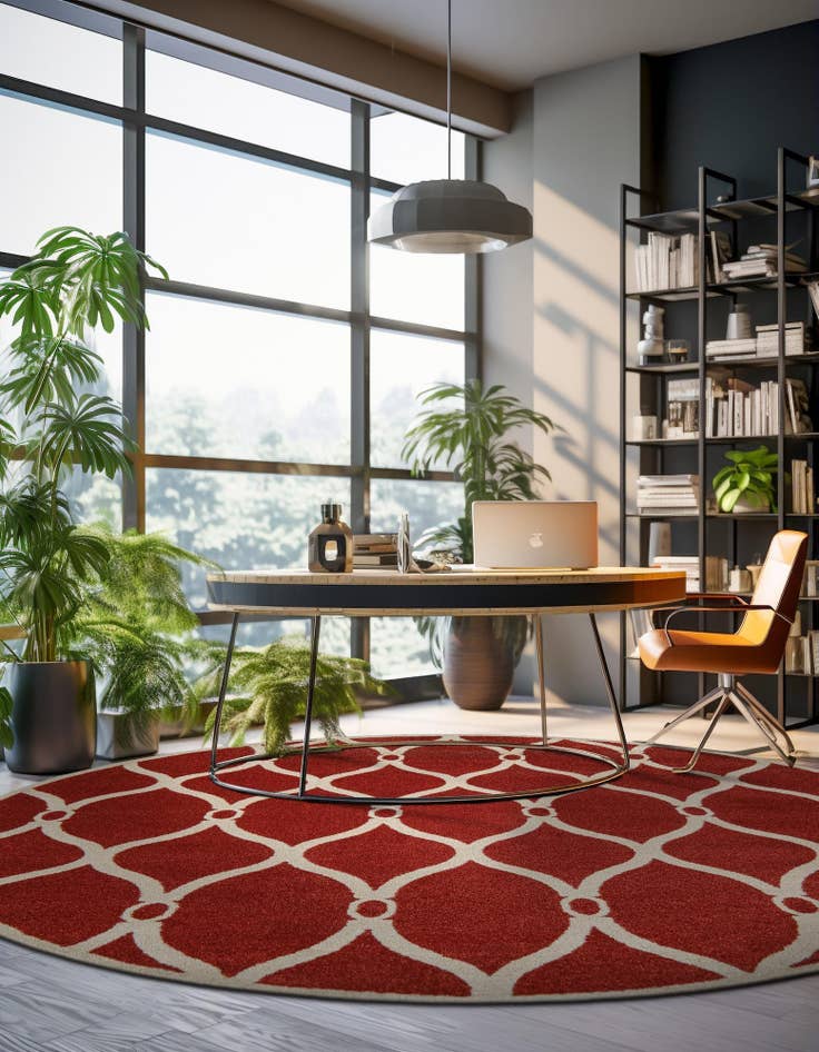 Detail image of 8' x 8' Lattice Round Rug