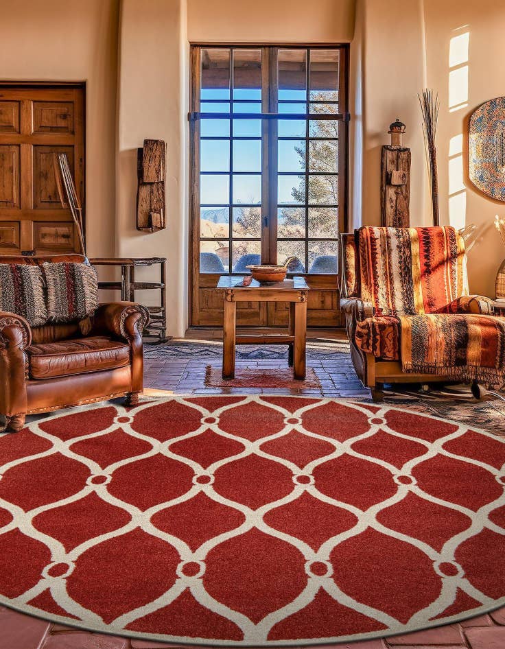 Detail image of 8' x 8' Lattice Round Rug