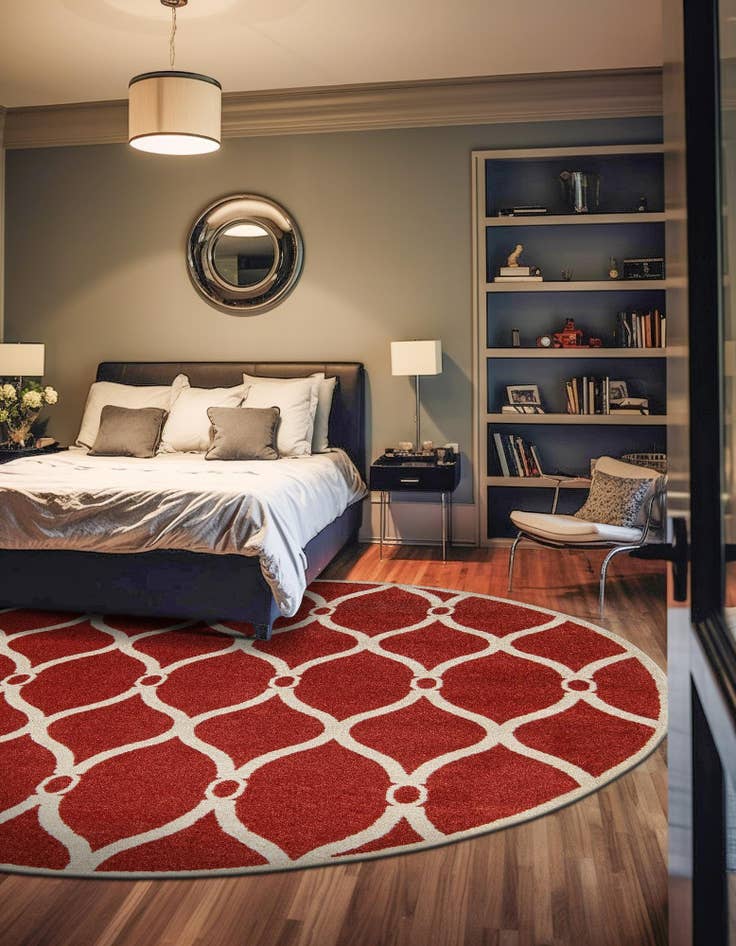 Detail image of 8' x 8' Lattice Round Rug