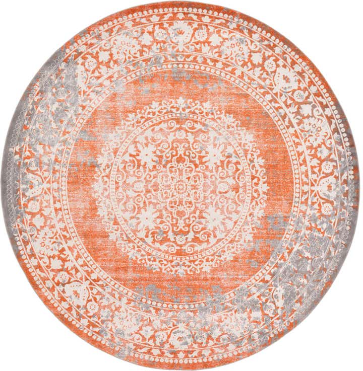 8' x 8' Modern Classical Round Rug