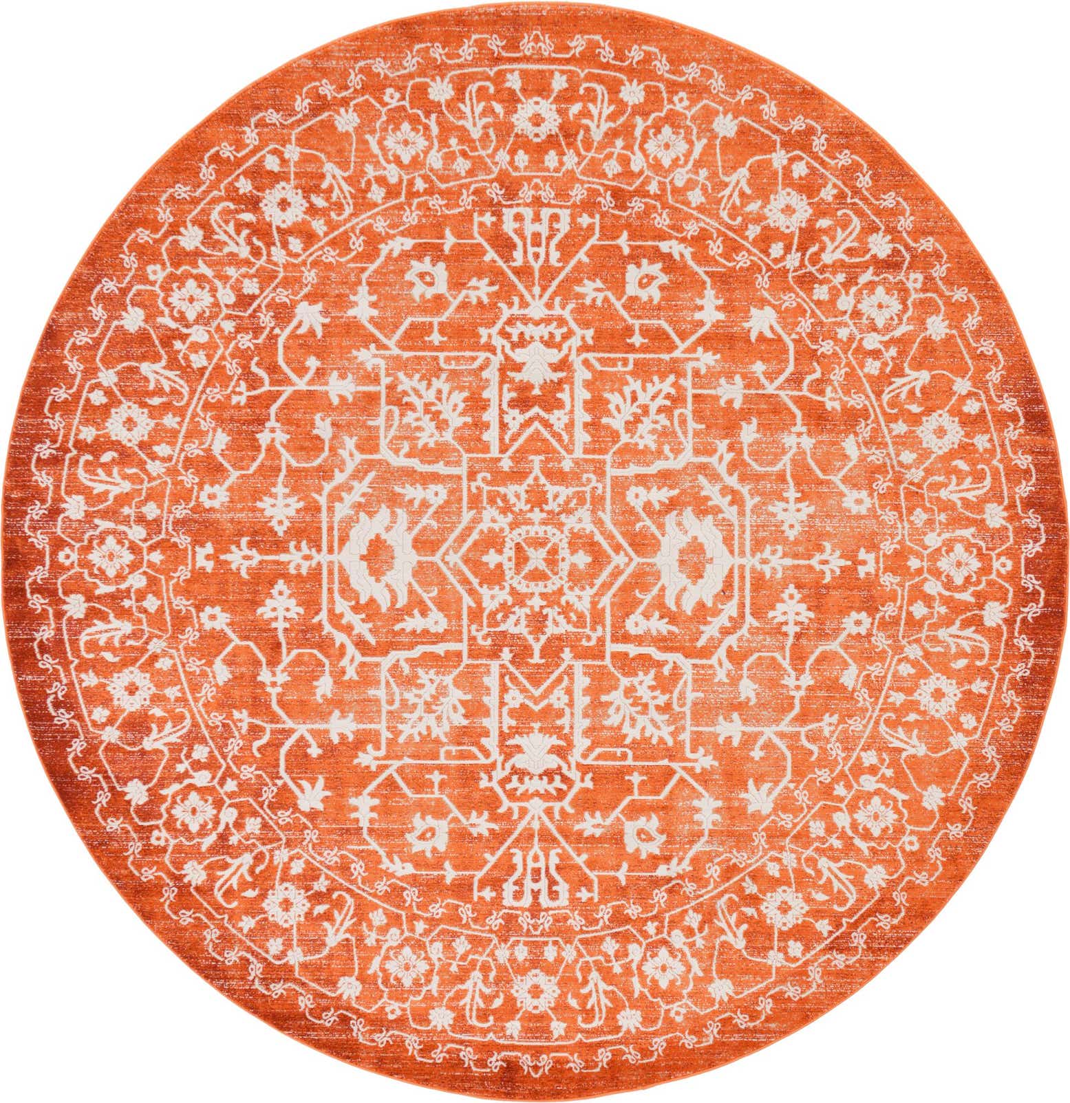 8' x 8' New Vintage Round Rug
