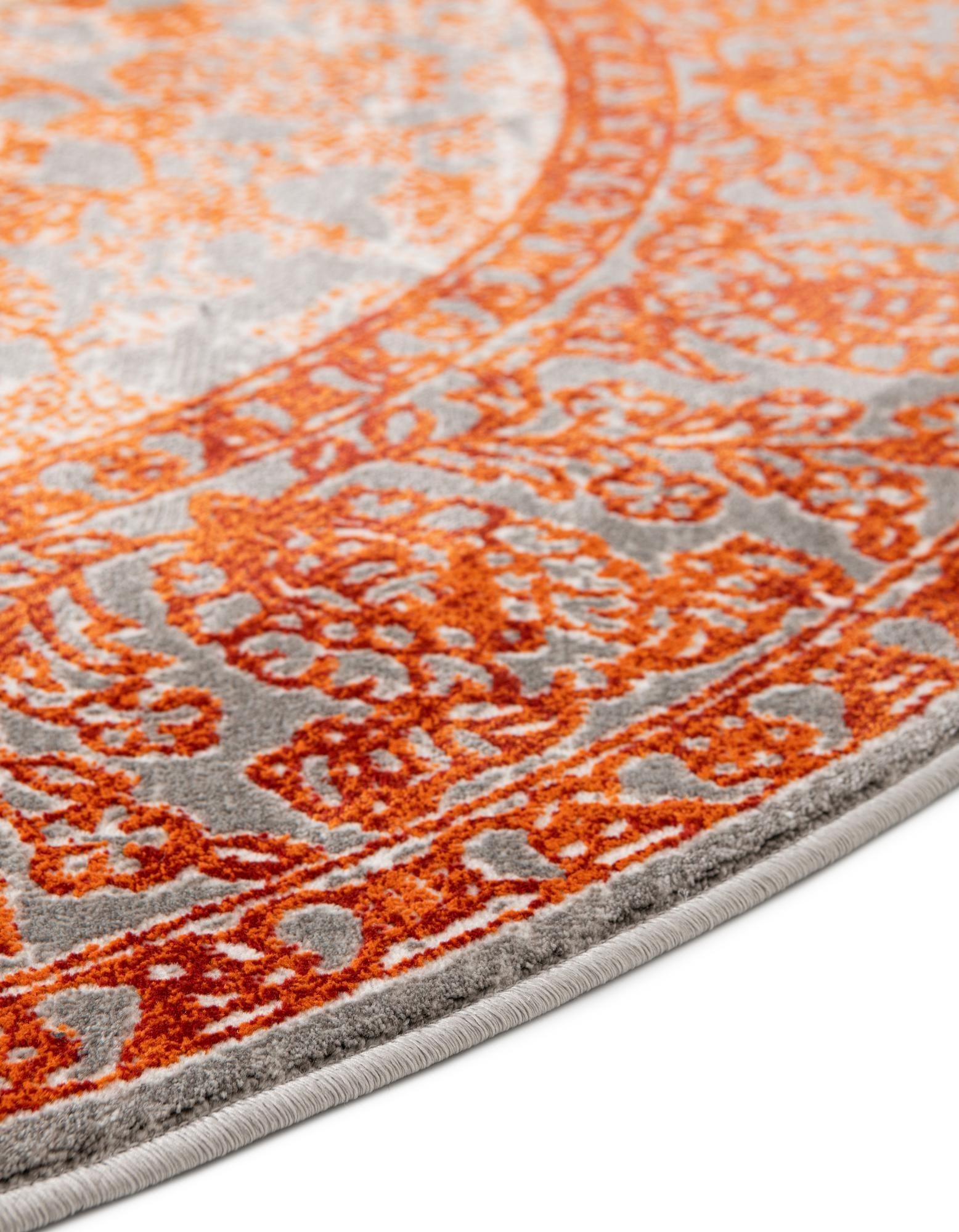 6' x 6' New Vintage Round Rug