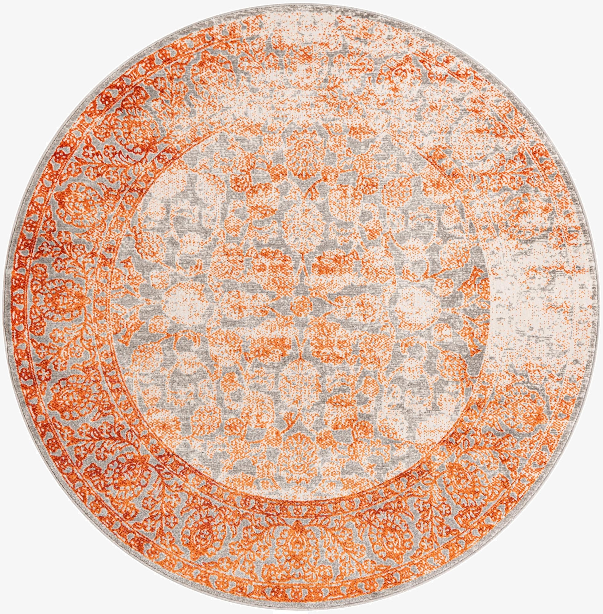 6' x 6' New Vintage Round Rug