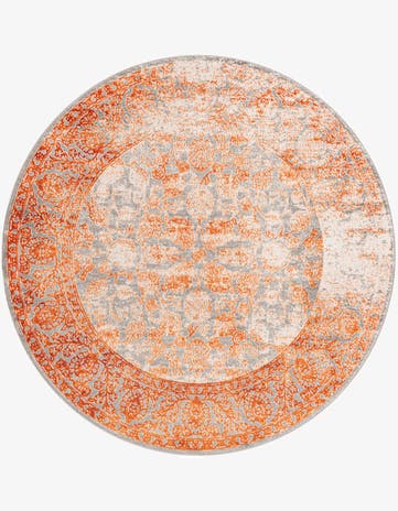 6' x 6' New Vintage Round Rug