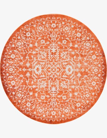 8' x 8' New Vintage Round Rug