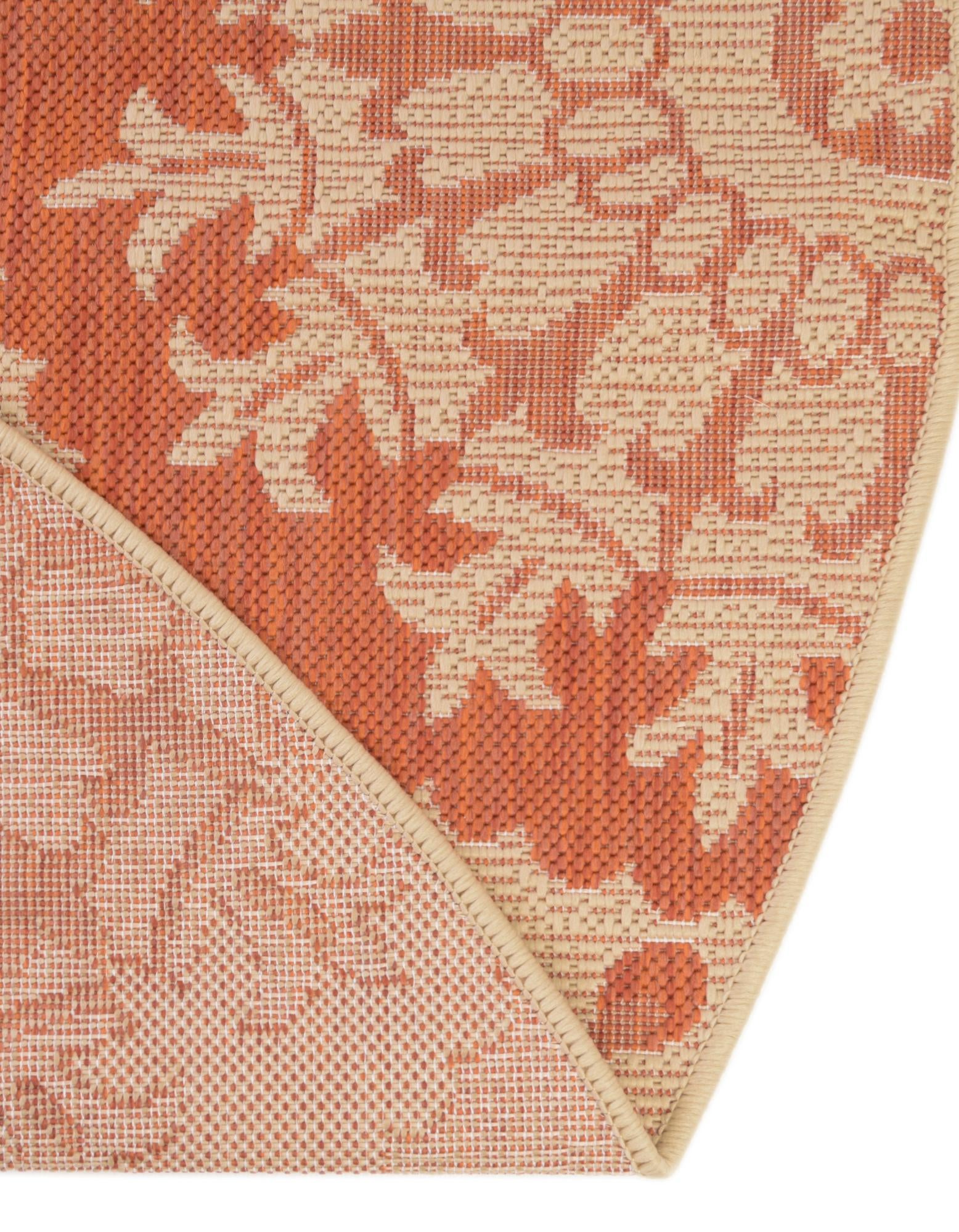 6' x 6' Easy-Clean Botanical Indoor / Outdoor Round Rug
