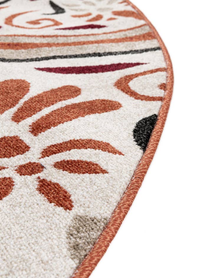 Detail image of 7' 10 x 7' 10  Washable Modern Indoor / Outdoor Round Rug