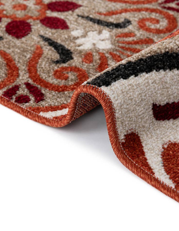 Detail image of 7' 10 x 7' 10  Washable Modern Indoor / Outdoor Round Rug