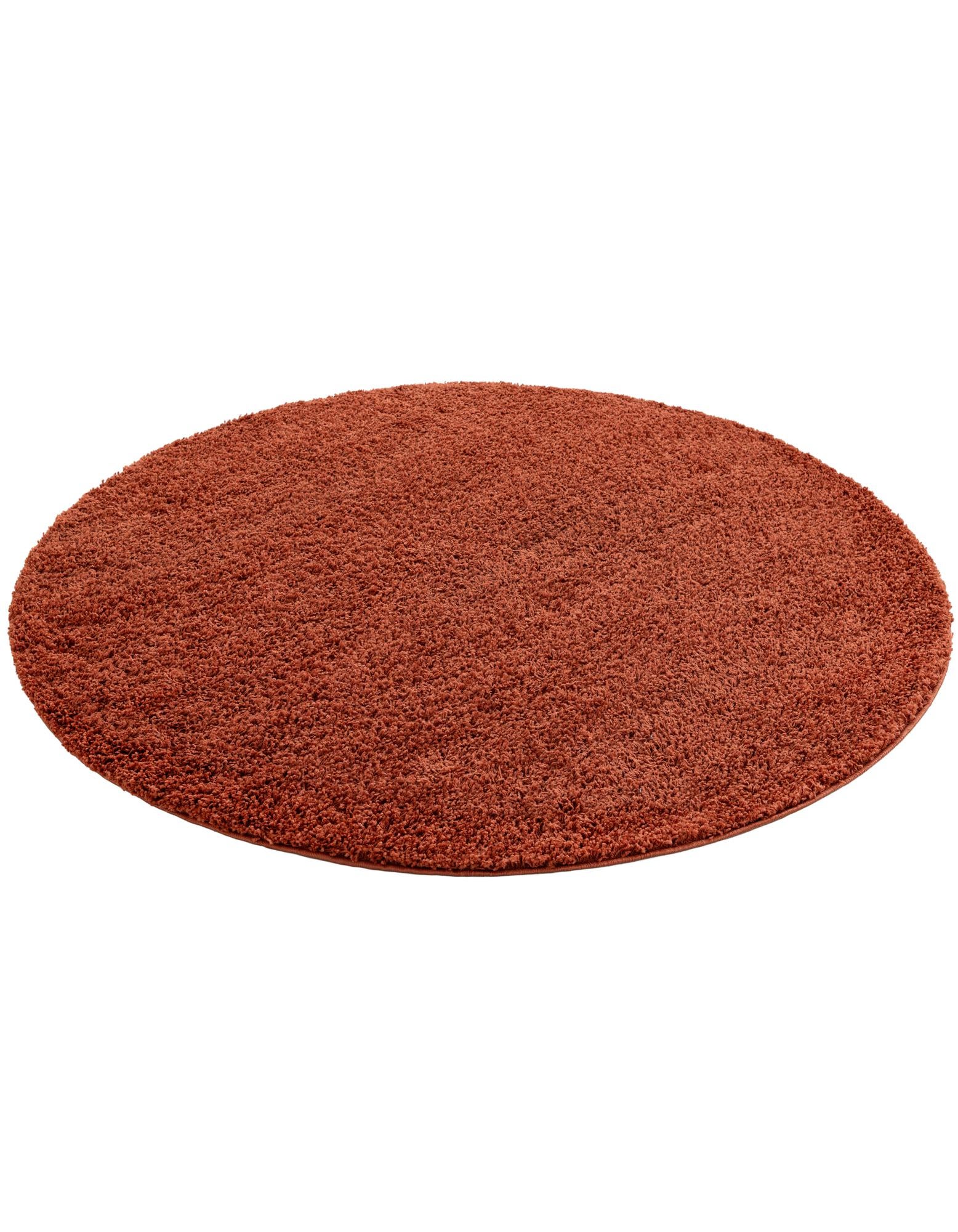 6' x 6' Solid Shag Round Rug