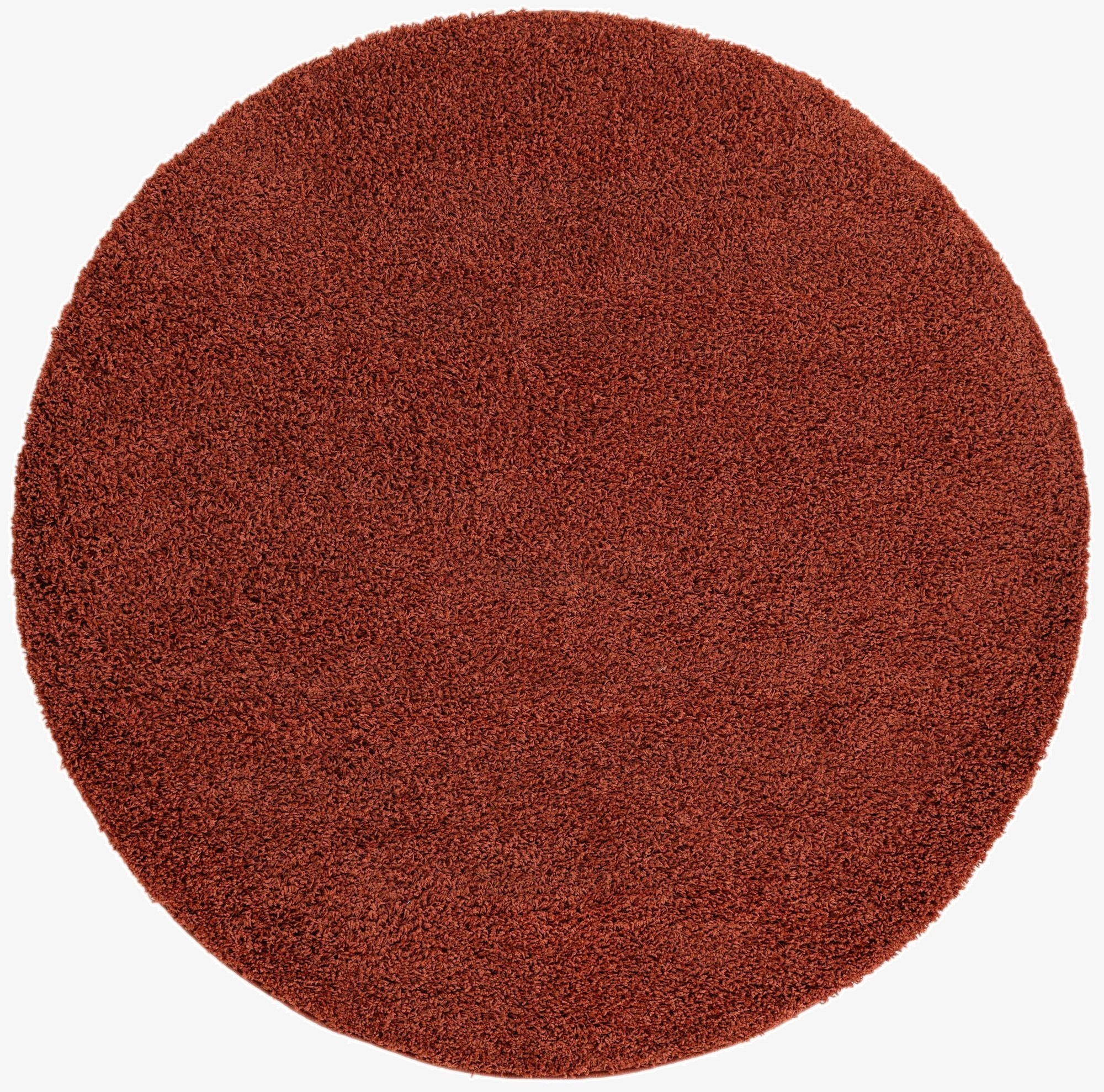 6' x 6' Solid Shag Round Rug