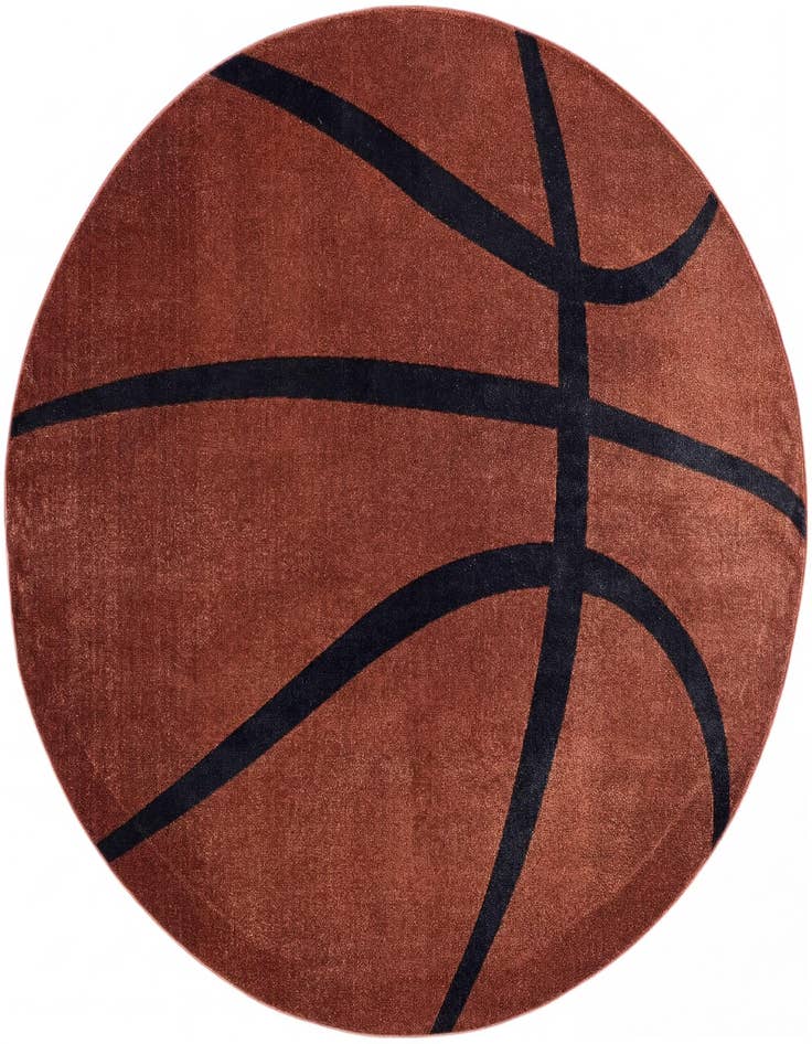 Detail image of 7' 10 x 7' 10 Sports Washable Round Rug