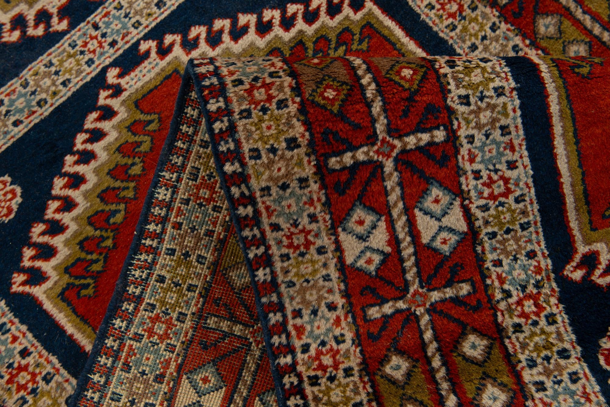 3' 4 x 11' 2 Hand Knotted Ardabil Wool Runner Rug