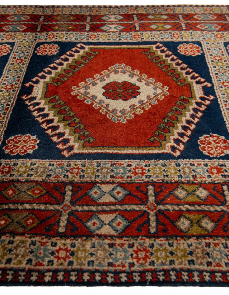 Detail image of 3' 4 x 11' 2  Hand Knotted Ardabil Wool Runner Rug