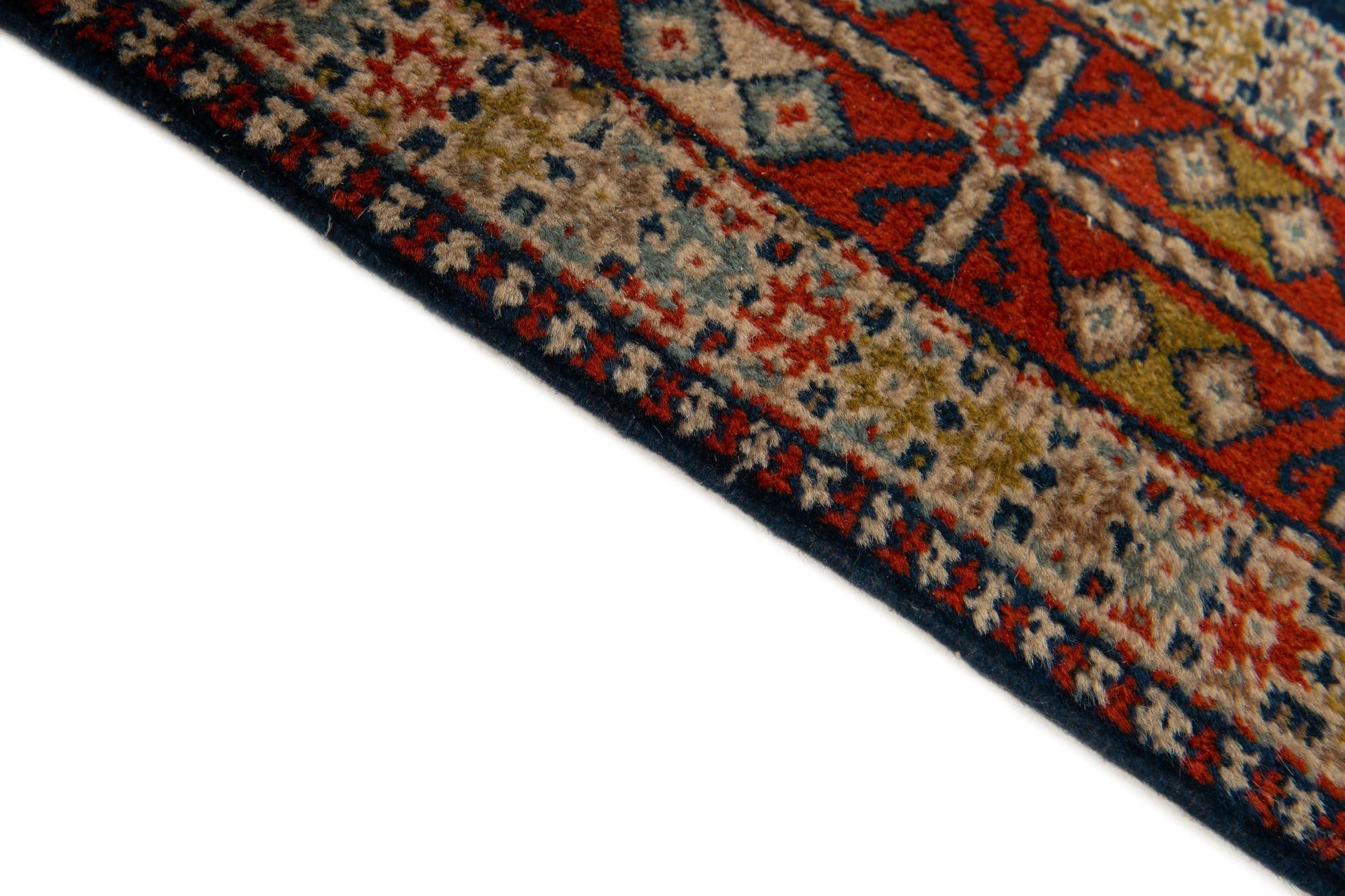3' 4 x 11' 2 Hand Knotted Ardabil Wool Runner Rug