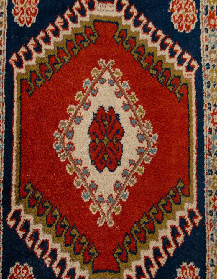 Detail image of 3' 4 x 11' 2  Hand Knotted Ardabil Wool Runner Rug