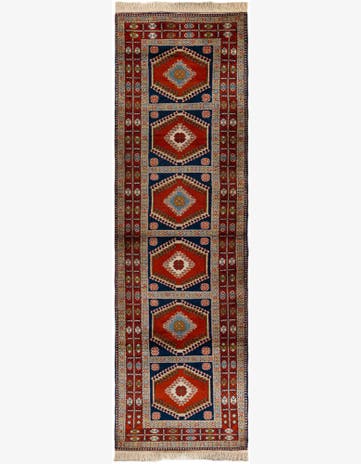 3' 4 x 11' 2 Hand Knotted Ardabil Wool Runner Rug