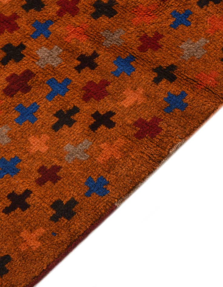 Detail image of 2' 8 x 9' 9 Hand Knotted Balouch Wool Runner Rug