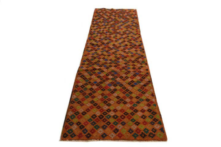 2' 8 x 9' 8 Hand Knotted Balouch Wool Runner Rug