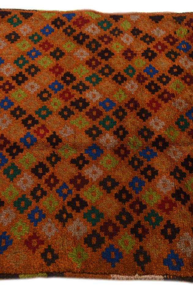 Detail image of 2' 8 x 9' 8 Hand Knotted Balouch Wool Runner Rug
