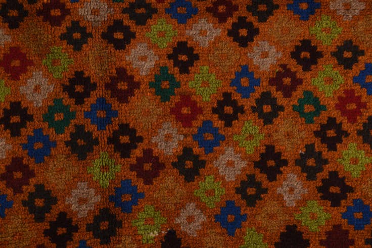 Detail image of 2' 8 x 9' 8 Hand Knotted Balouch Wool Runner Rug