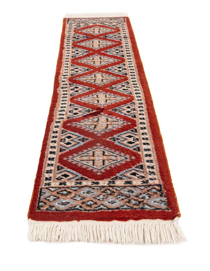 1' 1 x 4' 3 Hand Knotted Bokhara Oriental Wool Runner Rug