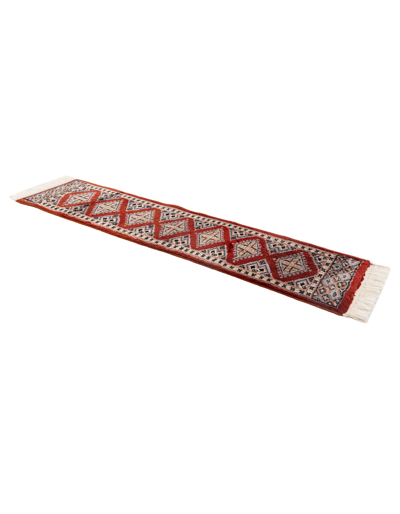 1' 1 x 4' 3 Hand Knotted Bokhara Oriental Wool Runner Rug