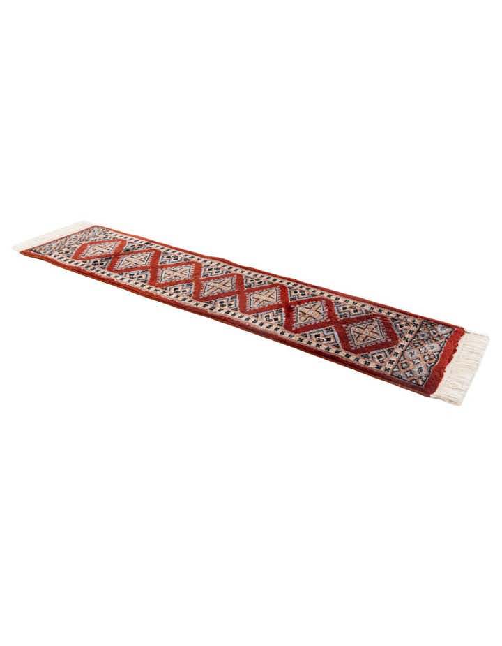 1' 1 x 4' 3 Hand Knotted Bokhara Oriental Wool Runner Rug