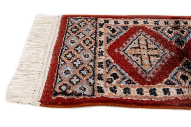 Detail image of 1' 1 x 4' 3 Hand Knotted Bokhara Oriental Wool Runner Rug