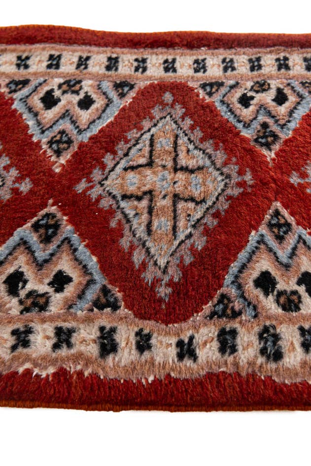 Detail image of 1' 1 x 4' 3 Hand Knotted Bokhara Oriental Wool Runner Rug