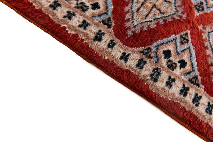 1' 1 x 4' 3 Hand Knotted Bokhara Oriental Wool Runner Rug
