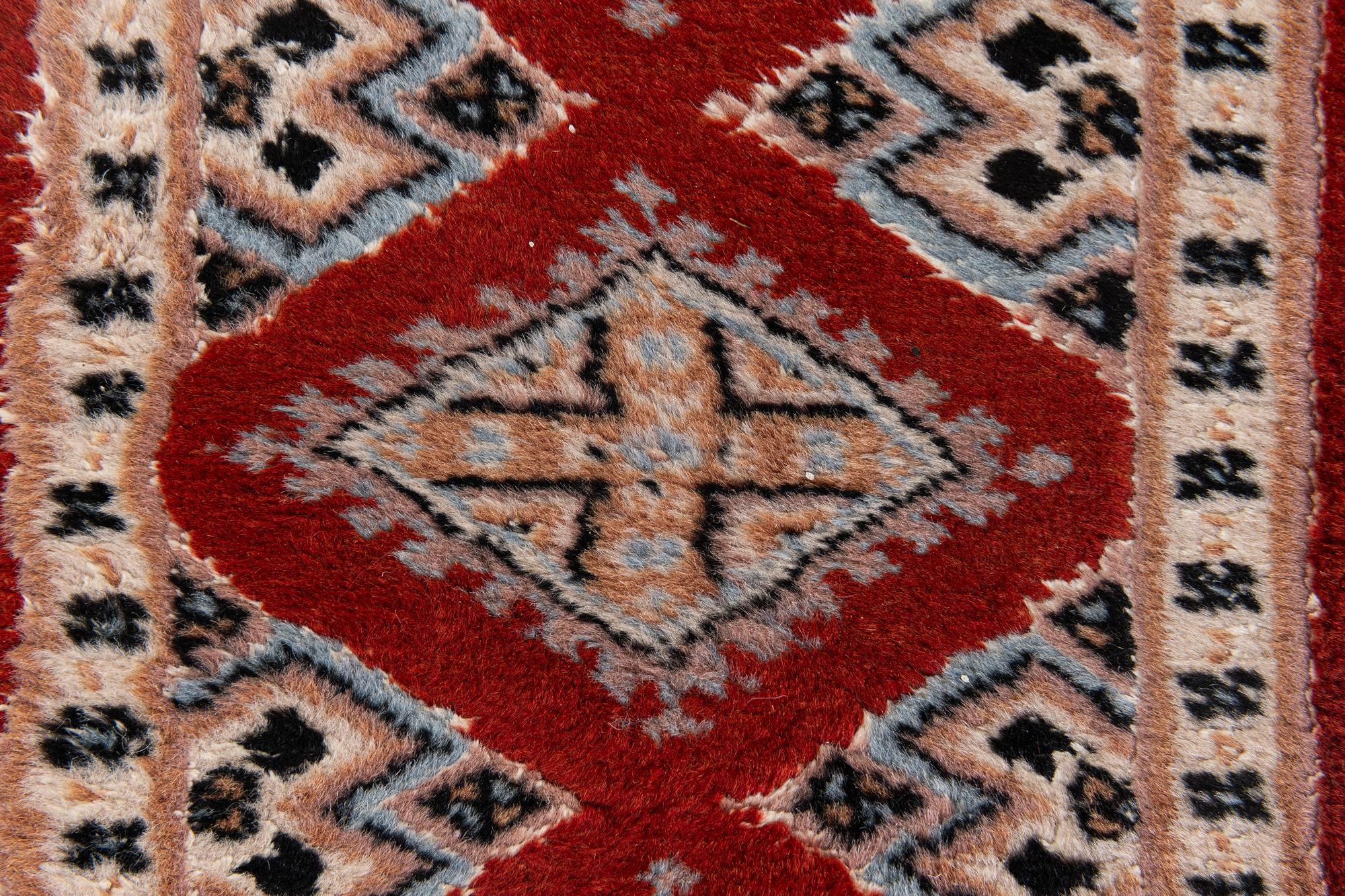 1' 1 x 4' 3 Hand Knotted Bokhara Oriental Wool Runner Rug