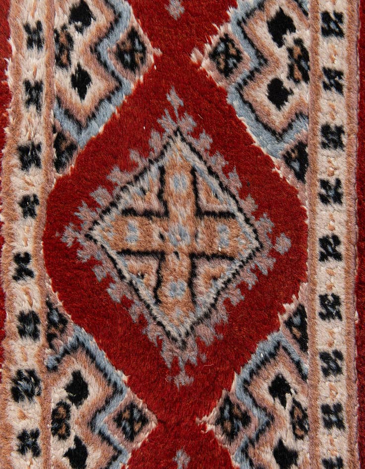 Detail image of 1' 1 x 4' 3  Hand Knotted Bokhara Oriental Wool Runner Rug