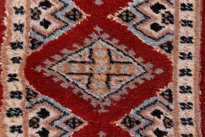 1' 1 x 4' 3 Hand Knotted Bokhara Oriental Wool Runner Rug