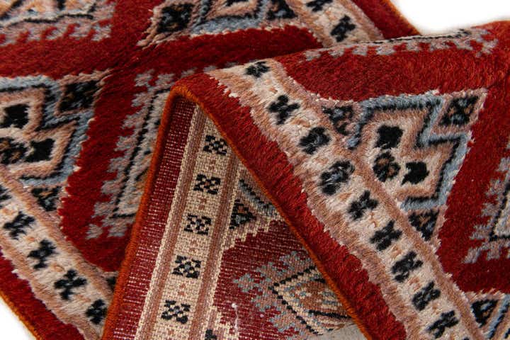 1' 1 x 4' 3 Hand Knotted Bokhara Oriental Wool Runner Rug