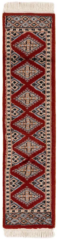 1' 1 x 4' 3 Hand Knotted Bokhara Oriental Wool Runner Rug