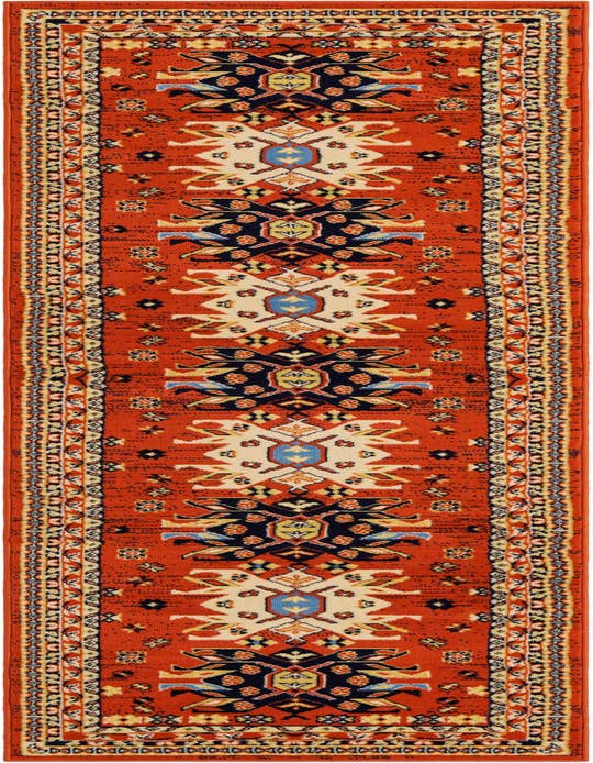 Detail image of 2' 7 x 10' Heriz Design Runner Rug