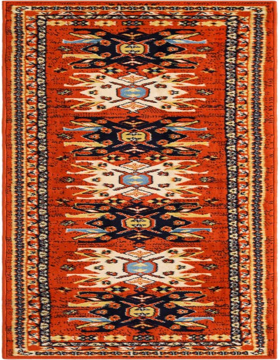 Detail image of 2' x 8' 2 Heriz Design Runner Rug