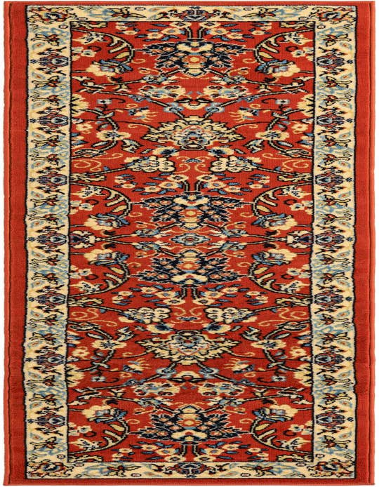 Detail image of 2' x 8' 2 Kashan Design Runner Rug