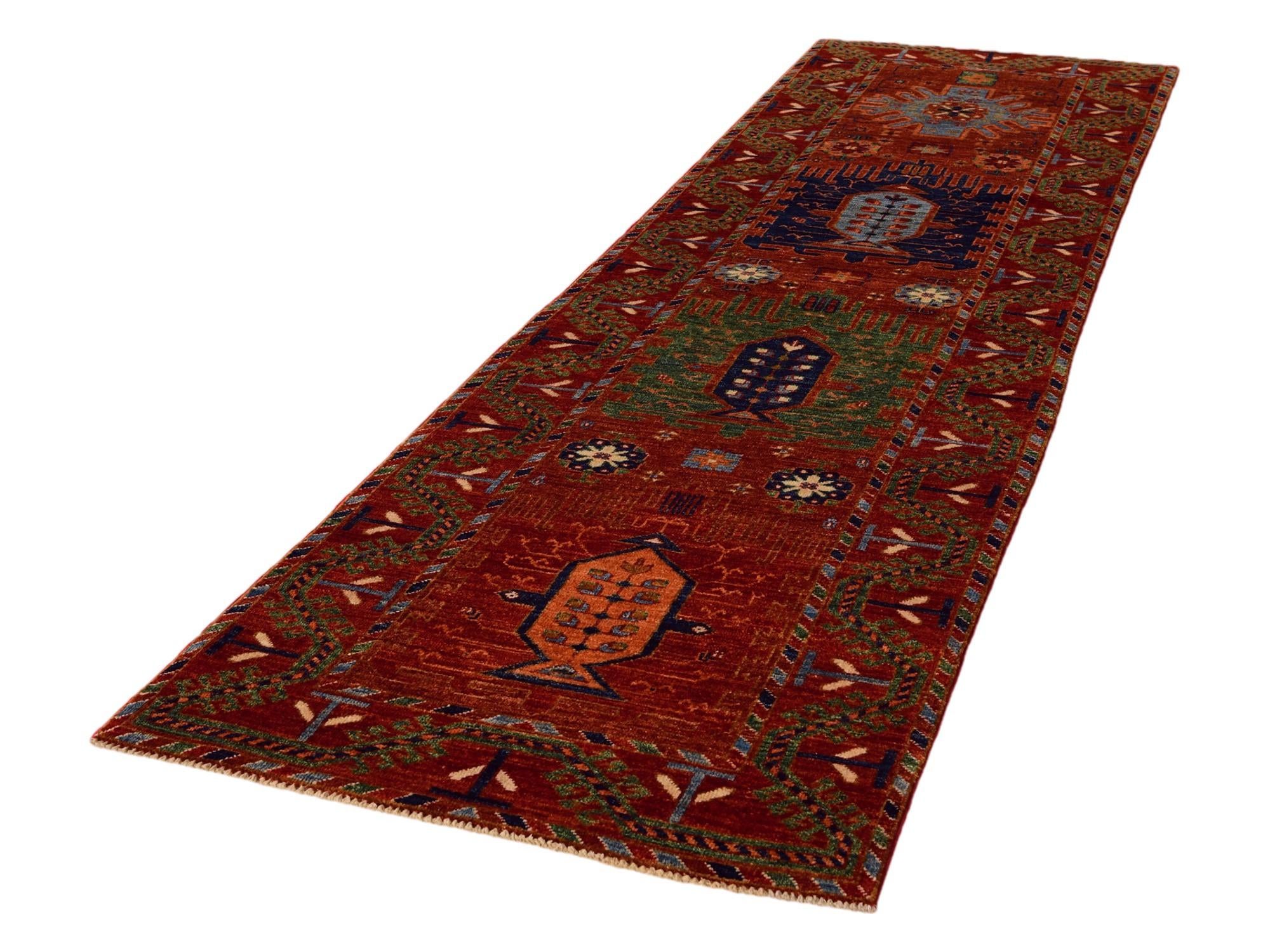 2' 6 x 9' 7 Hand Knotted Kazak Runner Rug