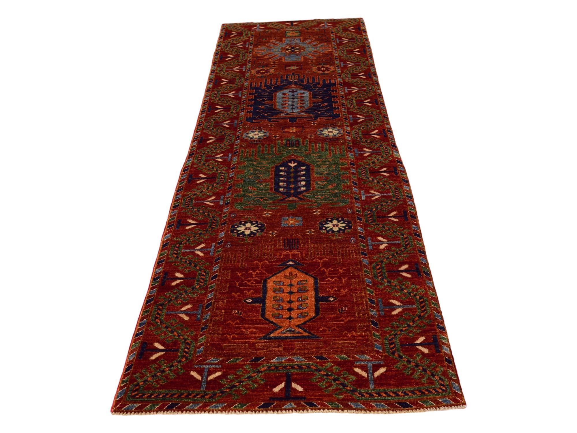 2' 6 x 9' 7 Hand Knotted Kazak Runner Rug