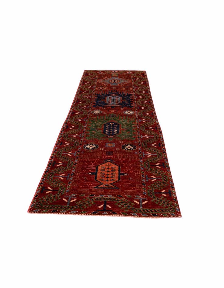 Detail image of 2' 6 x 9' 7 Hand Knotted Kazak Runner Rug