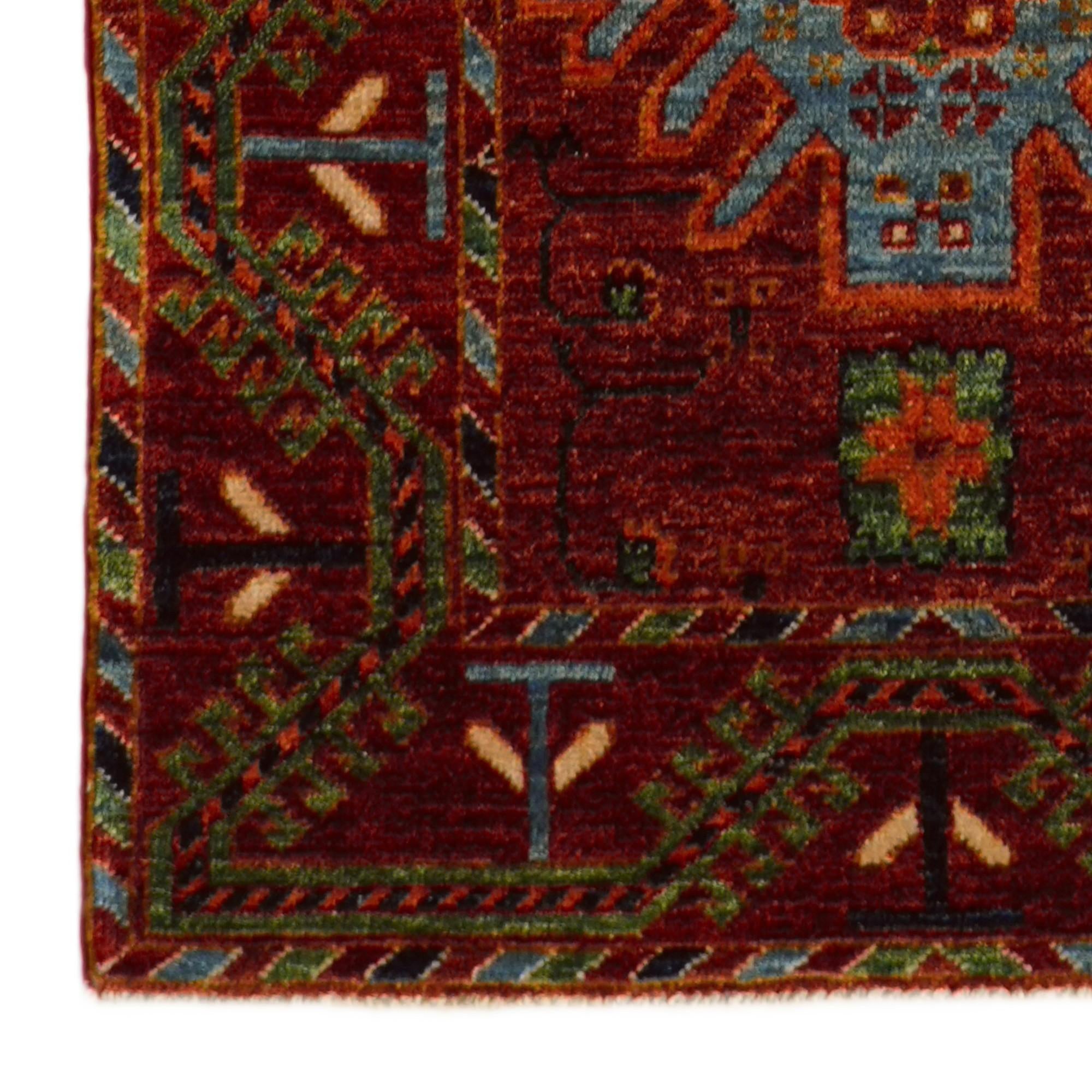 2' 6 x 9' 7 Hand Knotted Kazak Runner Rug