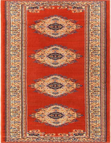 Detail image of 3' x 16' 5 Mashad Design Runner Rug