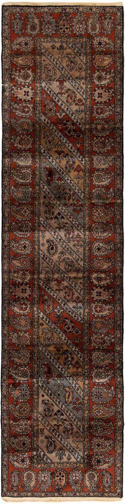 2' 6 x 10' 4 Hand Knotted Mood Oriental Wool Runner Rug