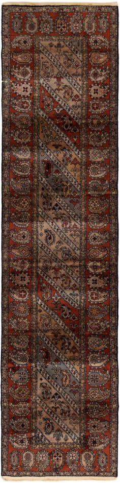 Detail image of 2' 6 x 10' 4 Hand Knotted Mood Oriental Wool Runner Rug