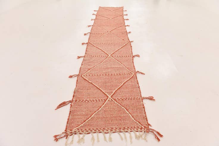 Detail image of 2' 10 x 17' Hand Knotted Moroccan Wool Runner Rug
