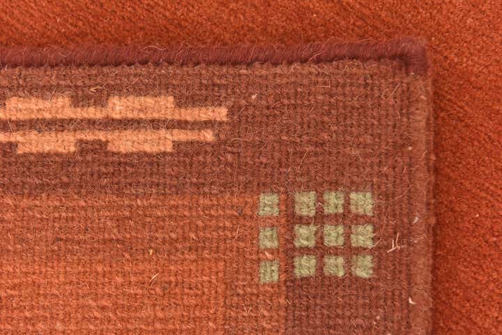 2' 4 x 4' 7 Hand Knotted Nepal Wool Runner Rug