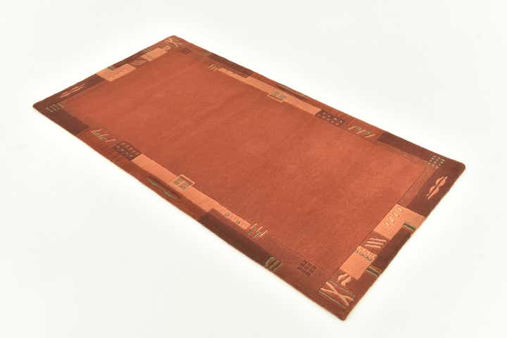 2' 4 x 4' 7 Hand Knotted Nepal Wool Runner Rug